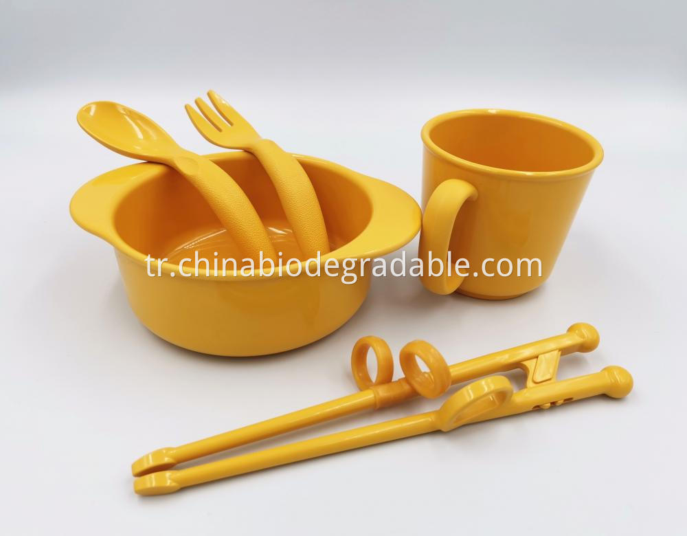 Bio Children's tableware Bowl Cup Fork Chopsticks Spoon